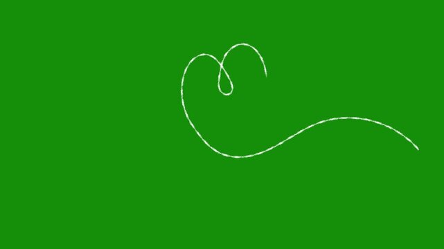 Hand-Drawn Red Thread Heart Shape | Stitched Doodle Love Element