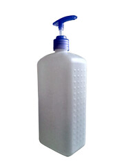 White Plastic Pump Bottle for Liquid Dispenser