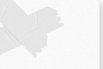 Two pieces of white masking tape crossed over each other isolated on transparent background