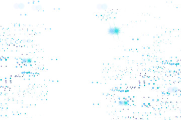 Abstract background with scattered blue dots creating a digital flow isolated on transparent background