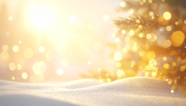 A soft abstract Christmas background with warm golden bokeh, gentle light flares, subtle snow-grain texture and a clean modern festive glow.
- Powered by Adobe