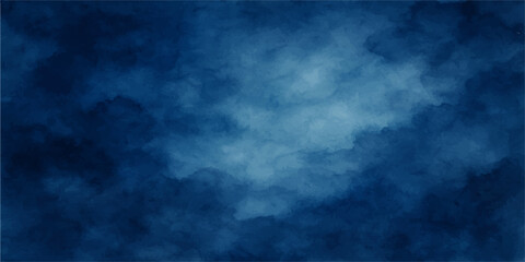 Dark blue abstract sky background with light clouds texture