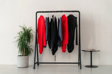 Colorful Ruched Dresses on Minimalist Clothing Rack