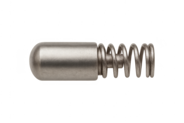 Metal spring loaded plunger mechanism releasing pressure