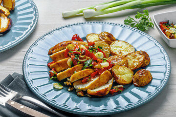 Grilled Chicken Breast with Roasted Baby Potatoes