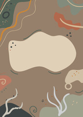 Mid-Century Modern Empty Cover A4 Vector Background Abstract