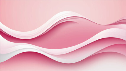 Pink wave vector design illustration for a stylish abstract color backdrop or business pattern template