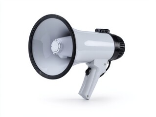 Wireless megaphone speaker isolated on white background, Advertisement