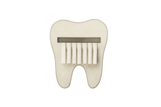 Tooth outline showing dental braces alignment for orthodontics