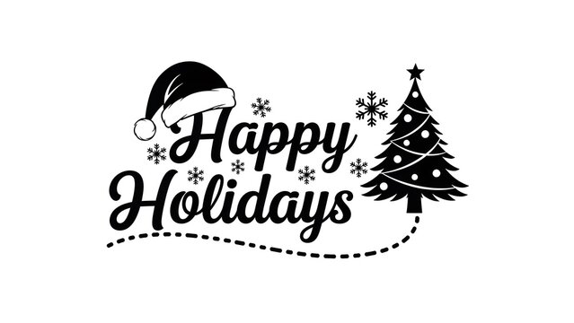 Wish your friends happy holidays this season with a festive Christmas tree design.