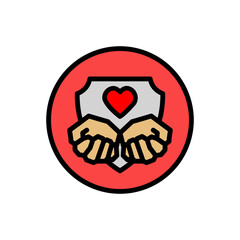 Insurance icon outline style