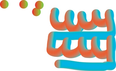 Abstract 3d fluid shapes with vibrant gradient colors on white background