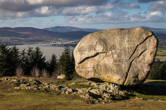 Beautiful View From Kilbroney Park in Rostrevor County Dawn, Northern Ireland