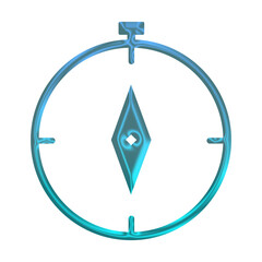 Glowing blue compass on a dark background symbolizing direction and navigation
