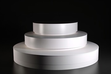 3d white platform