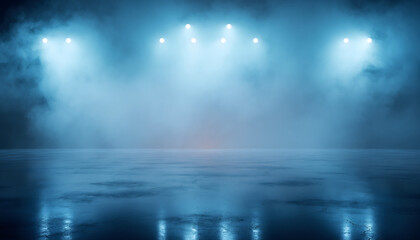 Rays of light pierce the cloudy sky and ocean waves, creating a beautiful reflection on the blue summer seascape