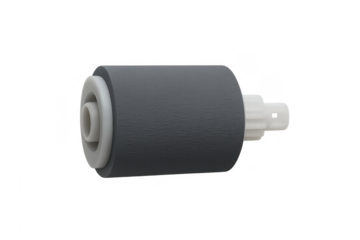 Printer paper feed roller on transparent background