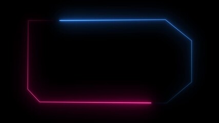 Holographic screen n frame hud ui futuristic screen system virtual design background. Hi-tech technology  digital hologram futuristic hud screen neon frame display interface overlay. - Powered by Adobe
