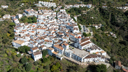 Fototapeta premium Municipio de Genalguacil en el valle del Genal, Andalucía 