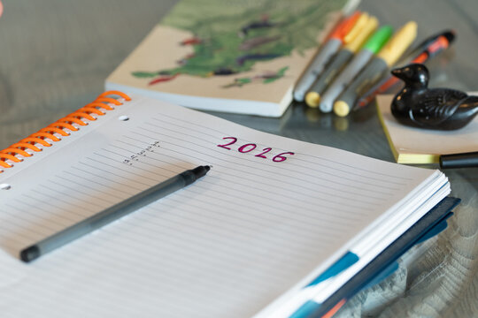 Cuadernos con prop&oacute;sitos para el a&ntilde;o nuevo 2026