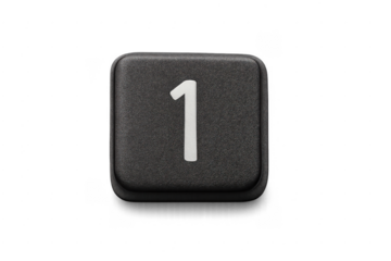 Black square button showing number one