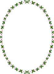 Rough Edges Doodle Simple Isolated Oval Frame Outline Design