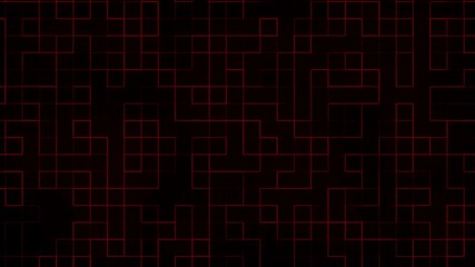 futuristic technology neon grid pattern animated video, abstract red background with squares lines on dark black digital backdrop , animated computer pattern texture grid seamless loop light digital n - Powered by Adobe