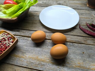 spices fresh eggs spices bread. Breakfast cooking products