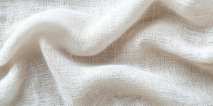 A close-up of wrinkled cloth showing its pattern and weave