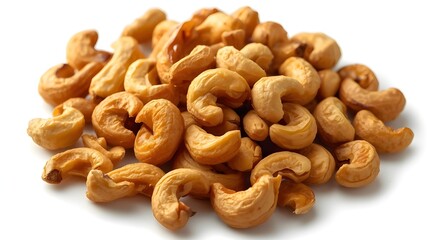 Fototapeta premium Cashew nuts isolated on white, Cashew nuts on white background