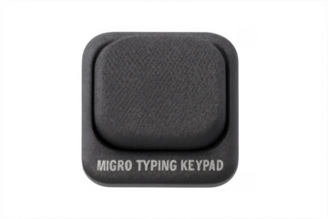 Black micro typing keypad with square button