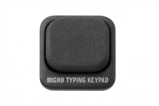 Black micro typing keypad with square button