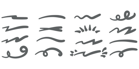 Squiggle pattern memphis. Abstract line and shapes. Fun and colorful children's party pattern. Isolated vector illustrations on white background.