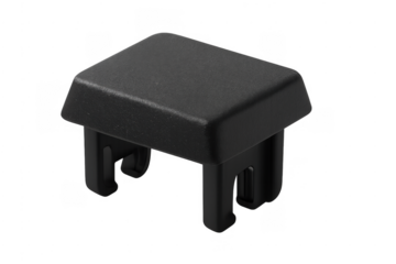 Black plastic automotive clip fastener component