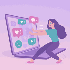 Social Media Engagement – illustration vector