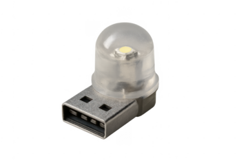 Portable usb led light illuminating transparent background