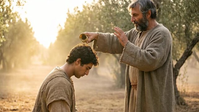 King Saul Anointed by Prophet Samuel