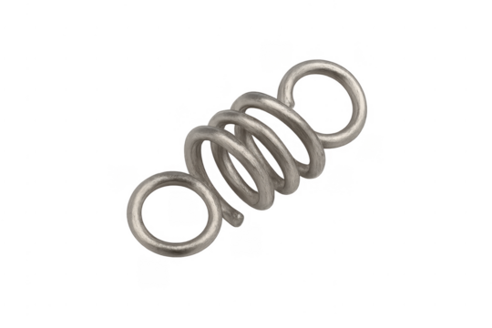 Metal spring element showing tension and elasticity