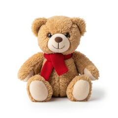 Obraz premium Teddy bear with red scarf