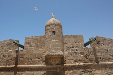Historic Seaside Ramparts and Watchtower in Essaouira, Morocco