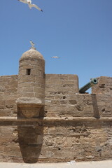Historic Seaside Ramparts and Watchtower in Essaouira, Morocco