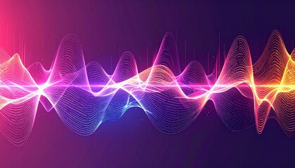 Abstract wave form on gradient background.