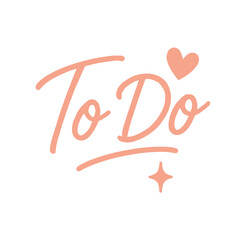 To Do hand lettering illustration