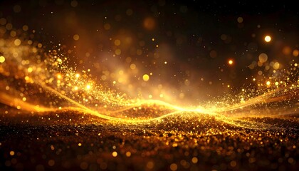 Golden Luxury Sparkle Lights Background