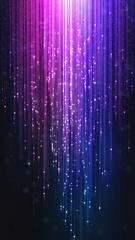 Colorful electric light streaks across dark background