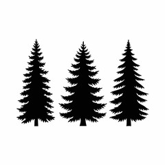 Obraz premium Three christmas trees art