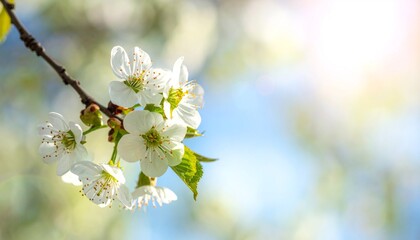Cherry blossoms with branch with clear sky.