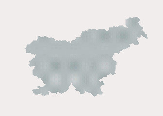 Obraz premium Vector map Slovenia from points, dotted template