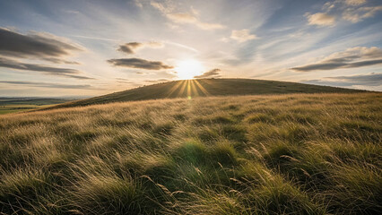 Mountain view in Lombok in the morning