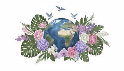 Green Eco Earth Globe Sustainability Illustration Concept